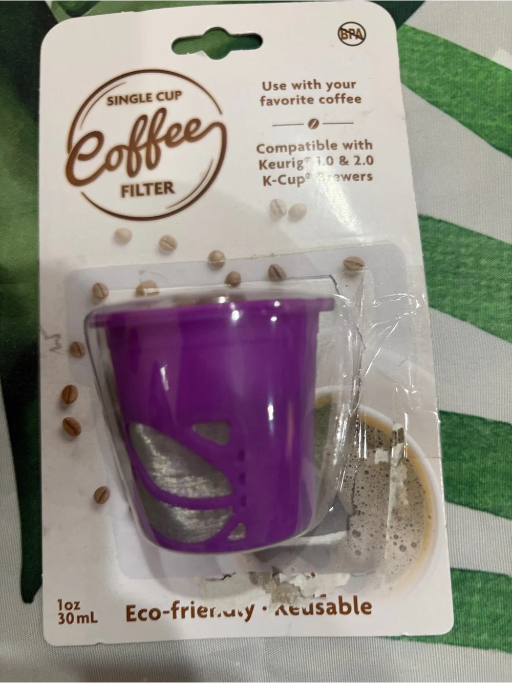 Single Cup Reusable Coffee Filter - Purple